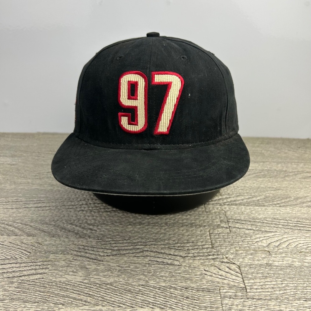 Vintage 90s Phoenix Coyotes Hat Cap Strap Back Adjustable Black Jeremy Roenick